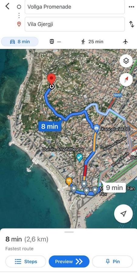 Vila Gjergji Durrës Exteriör bild